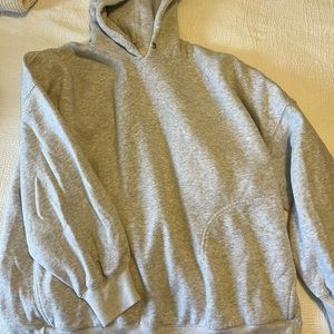 Abercrombie essentials light grey hoodie